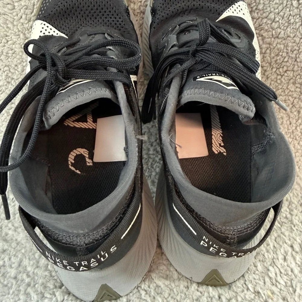Nike Pegasus Trail 2 Mens Size 7 Black White Running Hiking Trail‎ Shoes CK4305